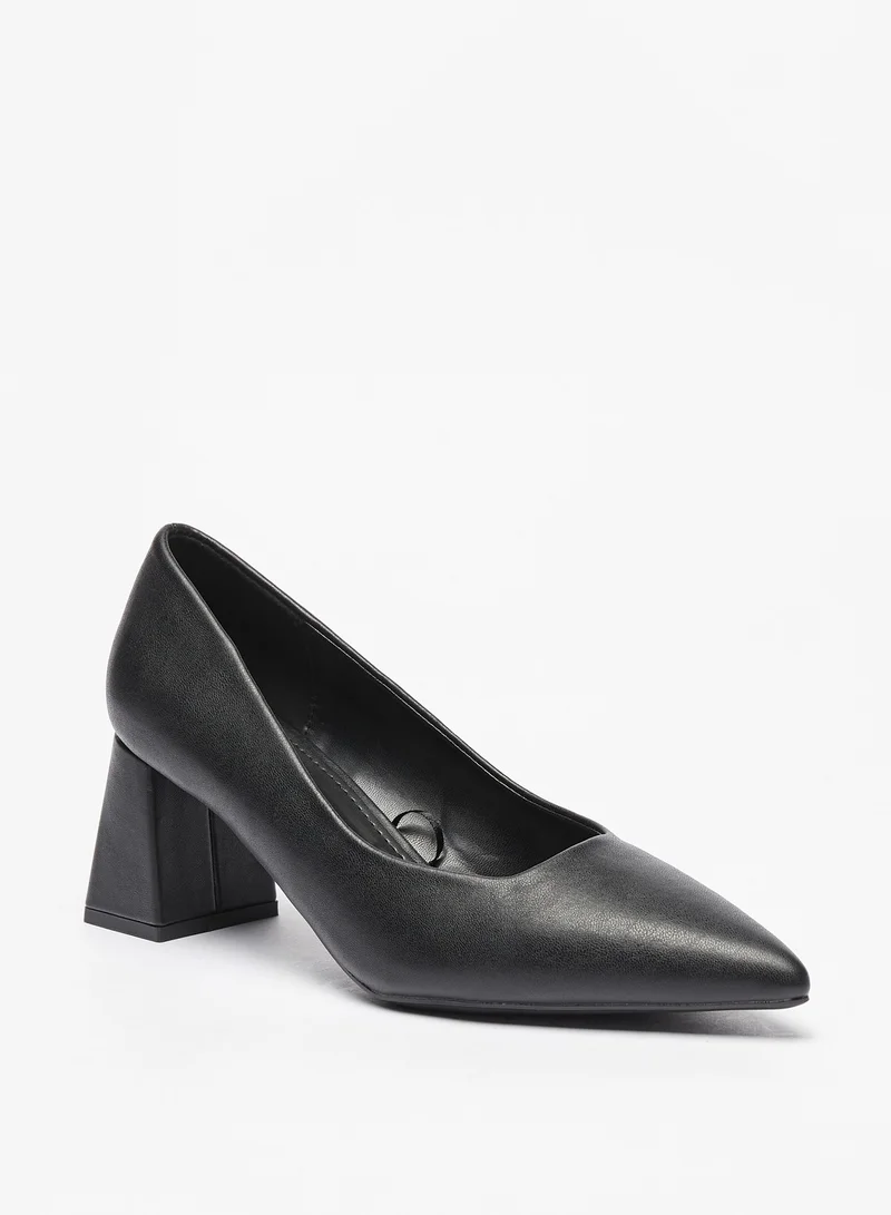 فلورا بيلا من شو إكسبرس Womens Flora Bella Solid Slip-On Pumps with Block Heels