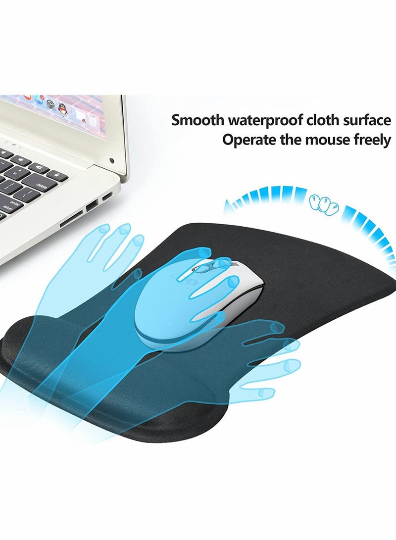 Excefore Ergonomic Mouse Pad with Wrist Support Gel Mouse Pad with Wrist Rest, Comfortable Computer Mouse Pad for Laptop, Pain Relief Mousepad with Non-slip PU Base for Office and Home (9.8 x 7.8 in, Black)  - Image 5