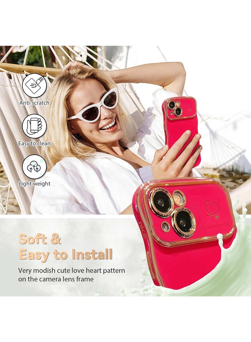 Y&D Suitable For Iphone 15 Electroplated Love Large Window Wave Drop Resistant Phone Case - Image 2