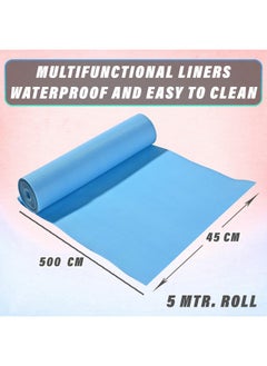 Kuber Industries Kuber Industries 5 Meter Shelf Liner | Diamond Textured Mat | EVA Kitchen Cabinet Shelf Mat | Anti Slip Mat for Kitchen-Wardrobe-Drawer | Sheet for Cupboard Shelves | Blue  - Image 3