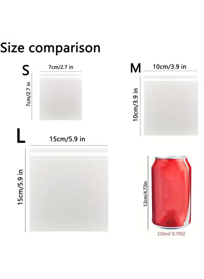 200pcs M Size Self Sealing Plastic Bags for Cookies Snacks Bakery Items - Image 3
