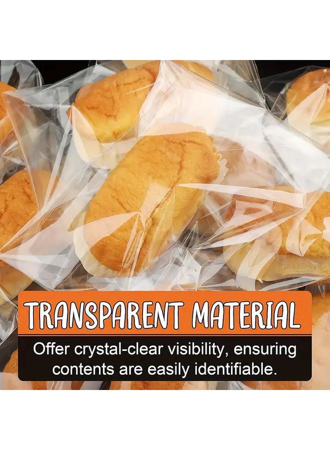 200pcs M Size Self Sealing Plastic Bags for Cookies Snacks Bakery Items - Image 4