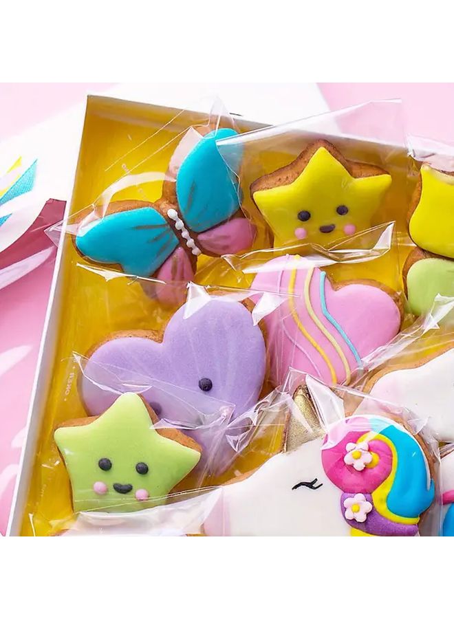 200pcs M Size Self Sealing Plastic Bags for Cookies Snacks Bakery Items - Image 5