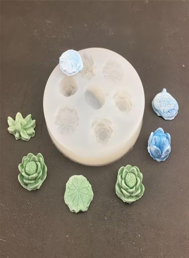 LEGACYCART Rose Peony Daisy Pods Flower Silicone Candle Mould for Candle Making Aromatherapy Lotus Candle Mini Wax Melts Home Decorations 3D Different Size Flower Polymer Clay Resin Gum Paste Sugar Craft (PACK OF 5) - Image 3