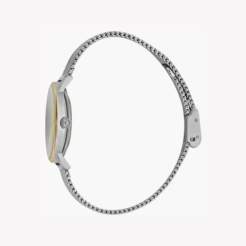 جاست كافالي ساعة نسائية جاست كافاللي بهيكل من الفولاذ المقاوم للصدأ باللون الفضي وسوار من الفولاذ المقاوم للصدأ باللون الفضي. - Image 2