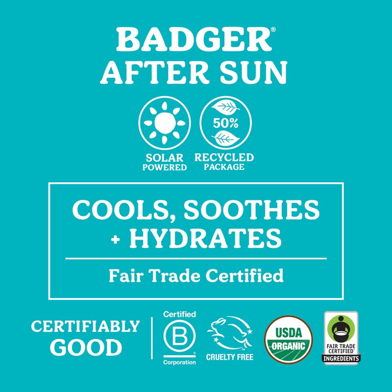 Badger Coconut AfterSun Balm, 100% Organic Soothing Sunburn Relief, Great Smelling, Moisturizing & Hydrating After Sun Skin Care, 2 oz Tin - Image 4