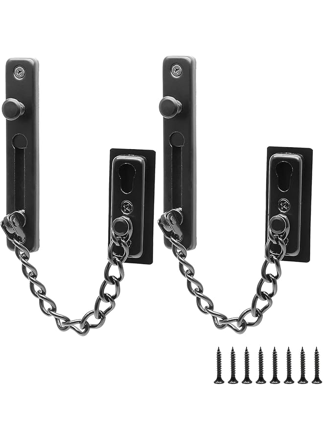 PROMASS 2Pcs Door Lock for Safety & Security,Child Safety Locks for Doors,Child Safety Latches (black) - Image 1