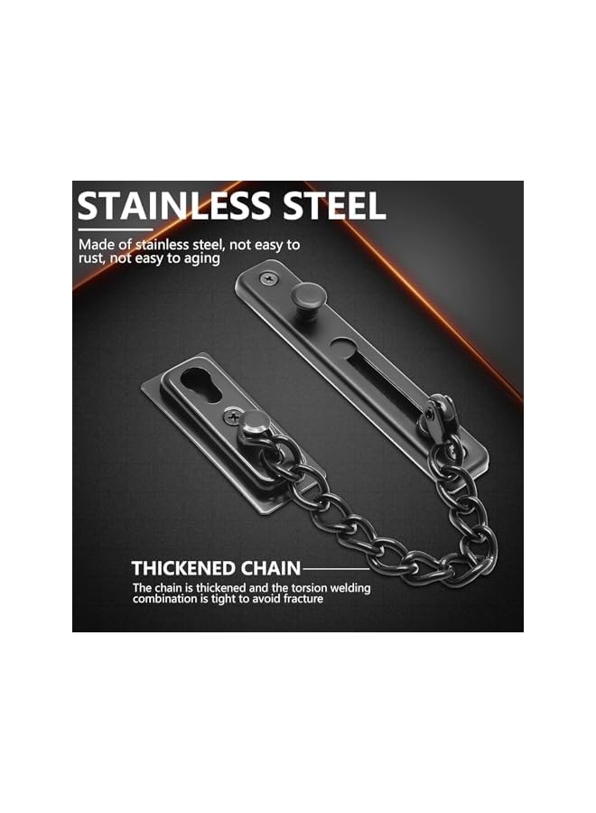 PROMASS 2Pcs Door Lock for Safety & Security,Child Safety Locks for Doors,Child Safety Latches (black) - Image 4