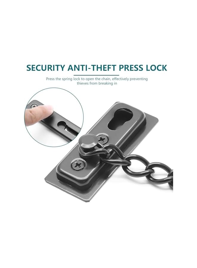 PROMASS 2Pcs Door Lock for Safety & Security,Child Safety Locks for Doors,Child Safety Latches (black) - Image 3