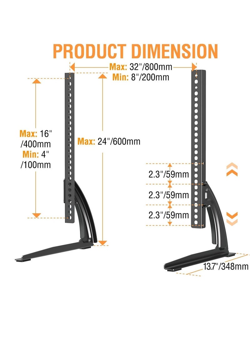ELTRAZONE Universal Table Top TV Stand for 27-55 Inch TVs – Adjustable Height, Sturdy Base for LCD/LED/Plasma Screens, Holds Up to 88 lbs, VESA 800x400mm Compatible – Durable & Space-Saving TV Stand - Image 3