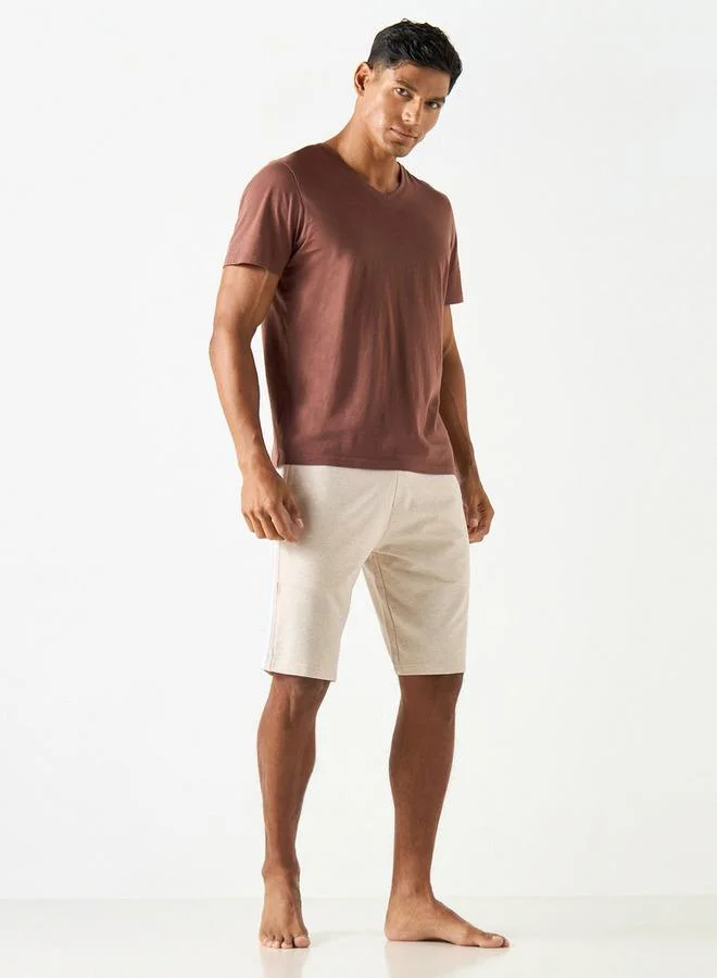 سبلاش فيڤ شورت بتفاصيل شريط مع جيوب وإغلاق برباط