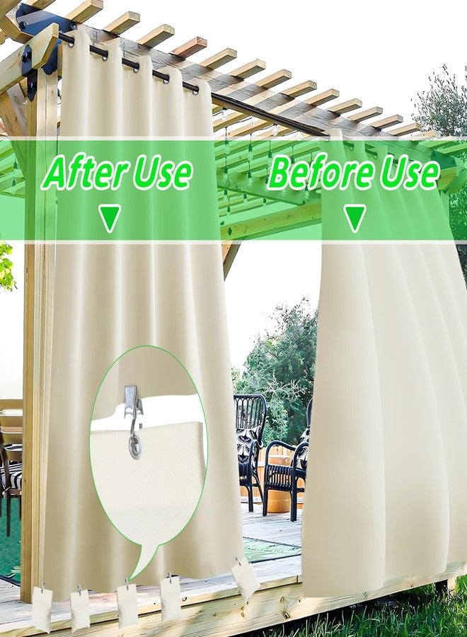 WUBOECE 8 Pack Outdoor Curtain Weights, Outdoor Curtain Weighted Bags Drapery Weights Bottom for Heavy Wind Patio Curtain Weights Bags Holder Clip for Pergola Drapes Cabana Gazebo Garden Flag Tablecloth - Image 4