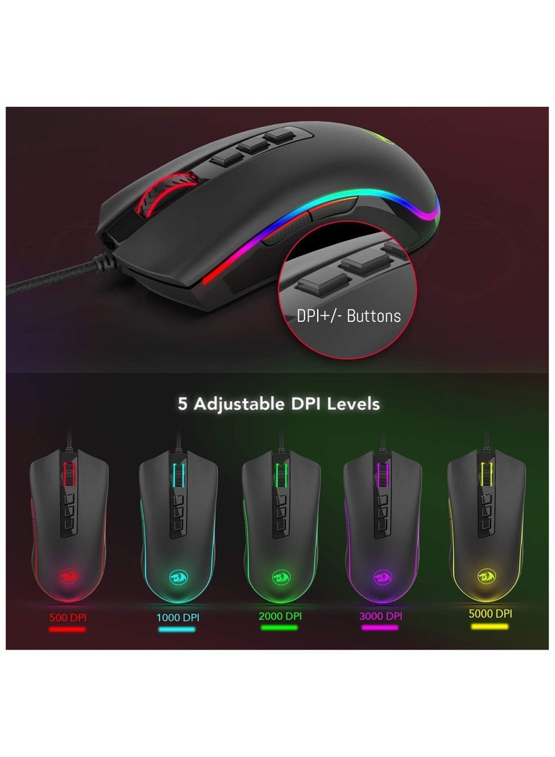 REDRAGON Redragon M711 Cobra RGB Optical Gaming Mouse  - Image 4