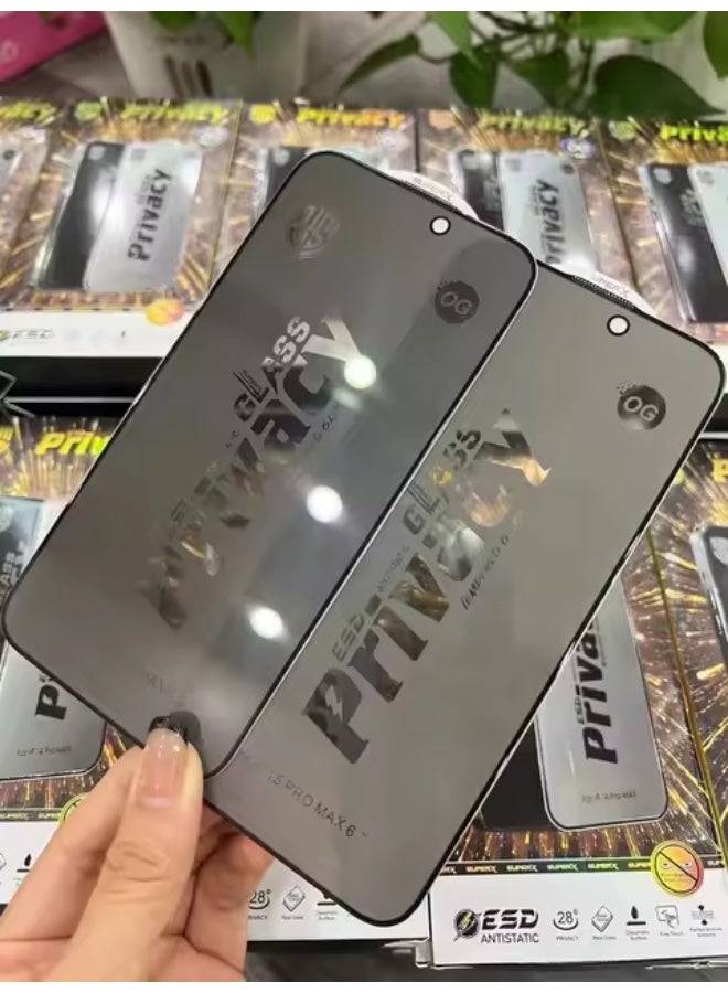 واقي شاشة خصوصية لهاتف iPhone 13 Pro - فيلم زجاجي مقوى مضاد للكهرباء الساكنة من سلسلة OG ESD | حماية فائقة للخصوصية ومقاومة للغبار - Image 2