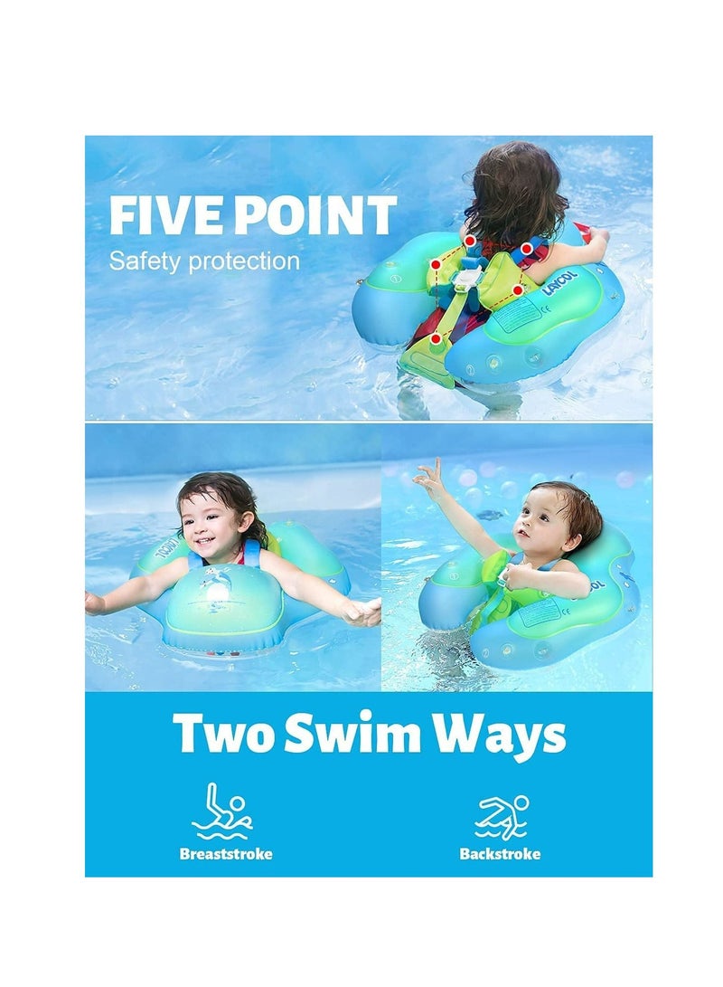 GT-Wheel Baby Swimming Floater Inflatable Baby Pool Float Ring with Sun Protection Canopy  - Image 4