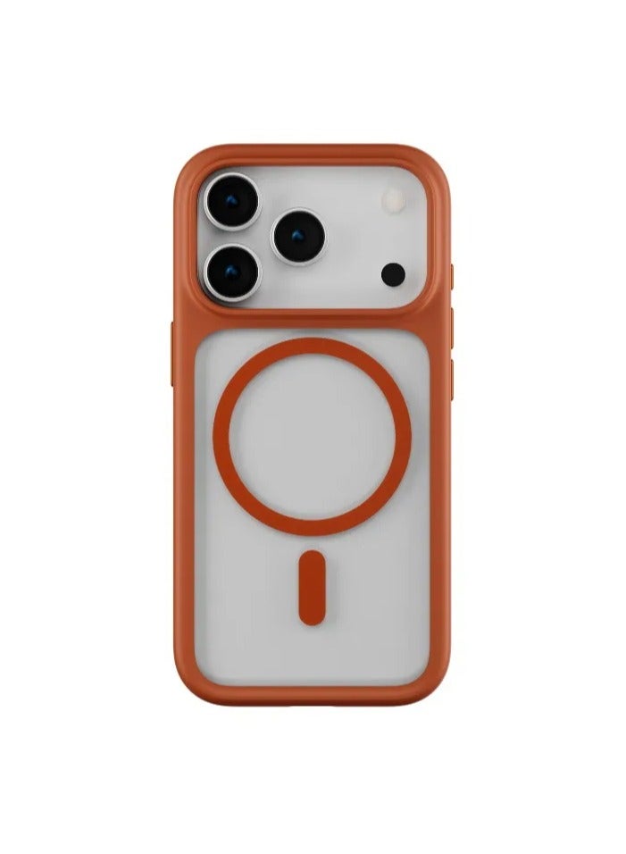 LEVELO iPhone 17 Pro Max Solo Matte MagSafe Case / 5ft. | 1.5m Drop Tested / MagSafe Compatible / Strong Magnets / Back Cover - Orange - Image 1