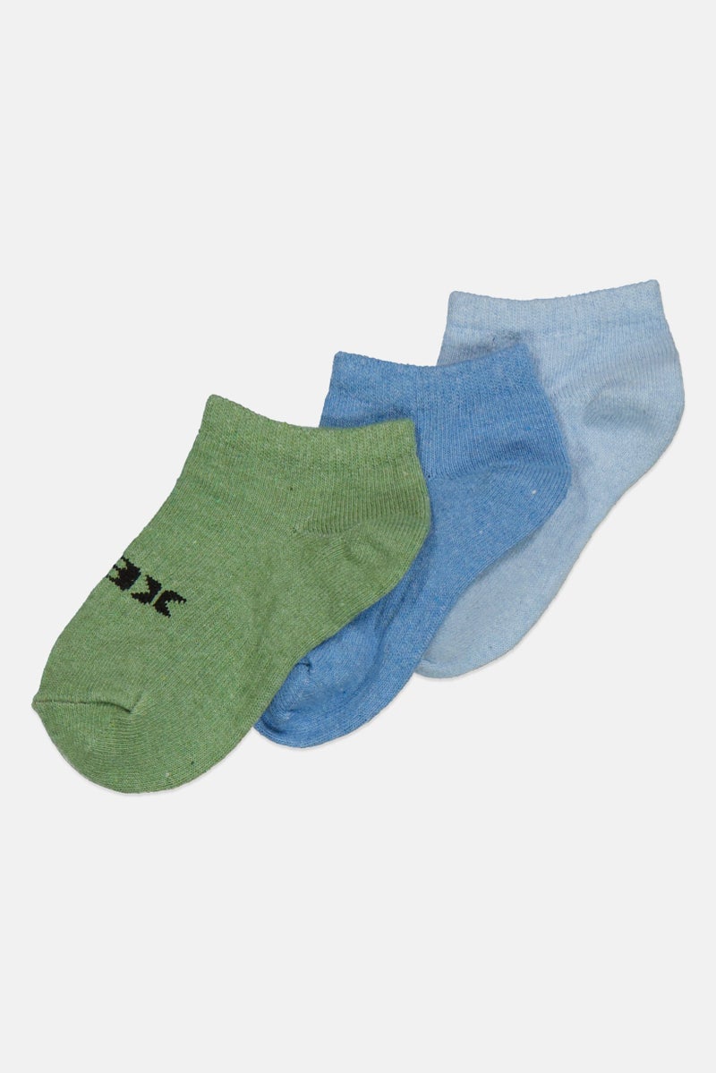 RBX Kids Boy 10 Pairs Brand Logo Ankle Socks, Olive  - Image 2