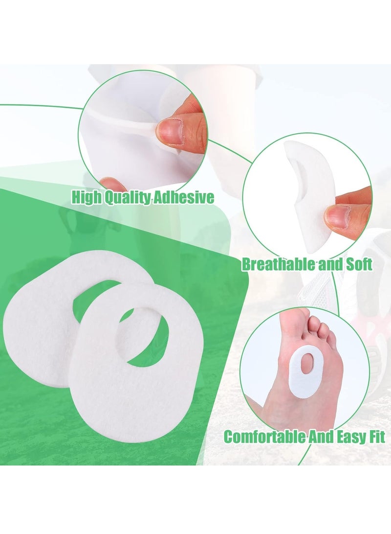 GUDOO 60 حزمة من وسادات مسامير القدم الناعمة من وسادات الذرة ذات الشكل البيضاوي الناعم لأسفل القدم، وسادات الذرة اللاصقة للقدم للرجال والنساء، وتخفيف آلام أصابع القدم والكعب - Image 3