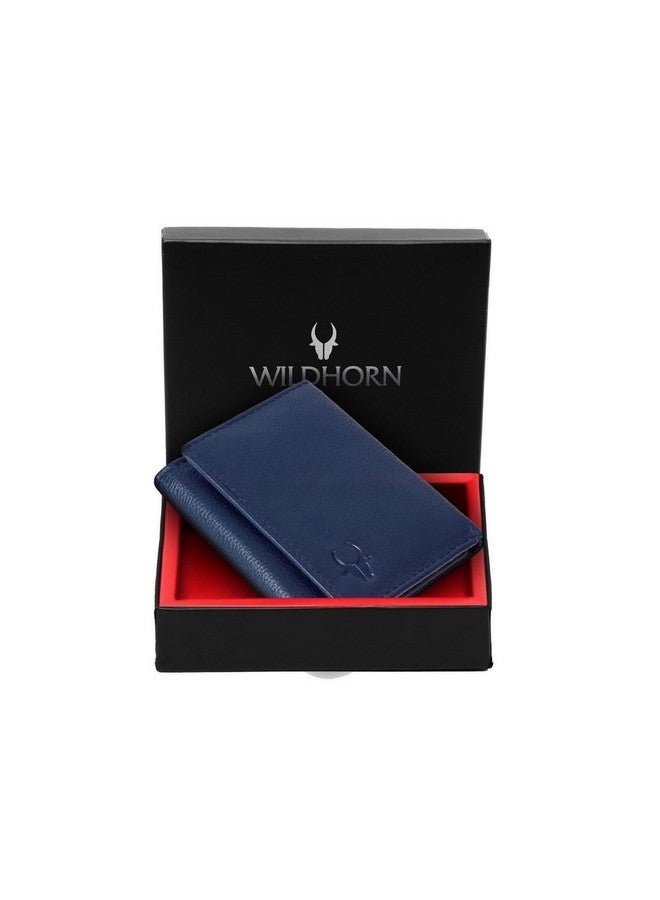 WildHorn Rfid Protected Leather Wallet For Men, Blue - Image 1