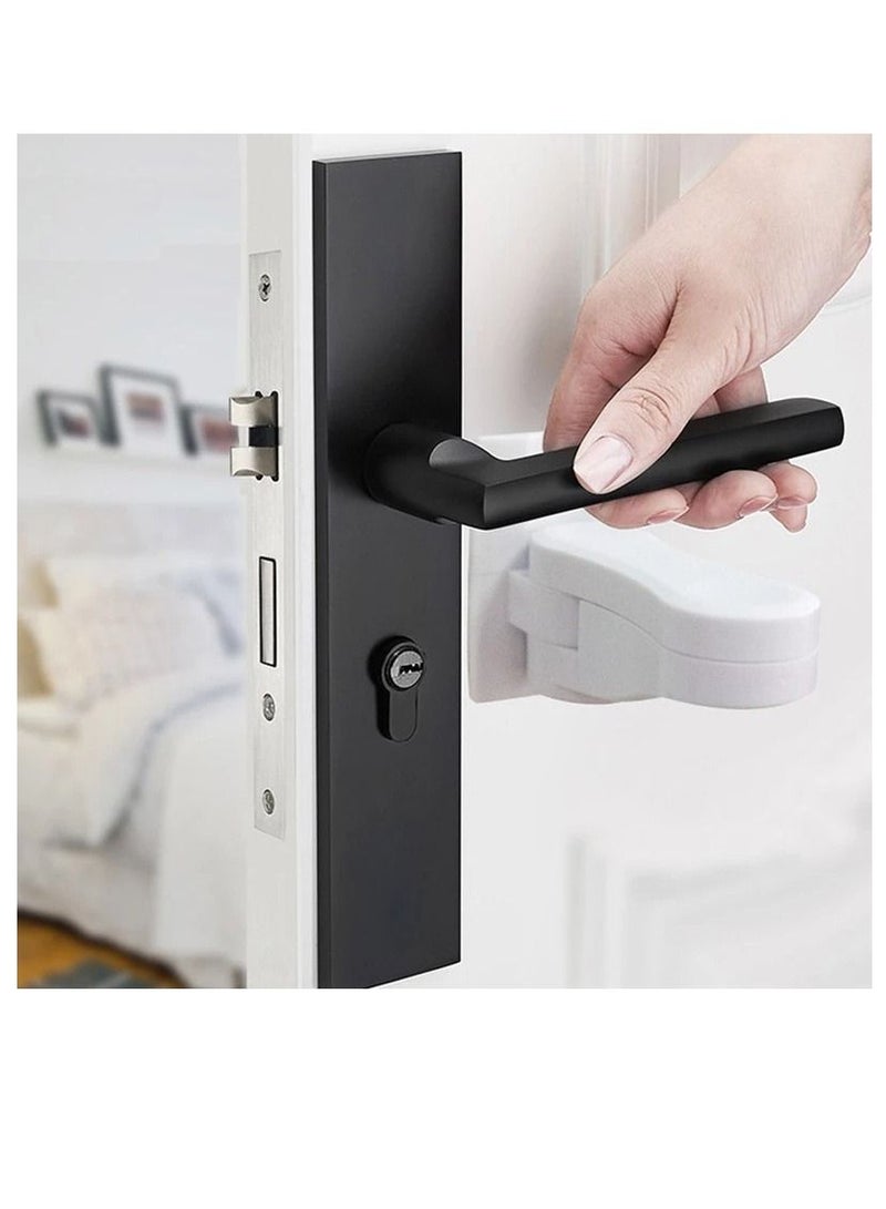 AROAQ Home Universal ABS Protection Device for Children Safety ABS Anti Open Handle Door Lever Locks 6Pcs - Image 5