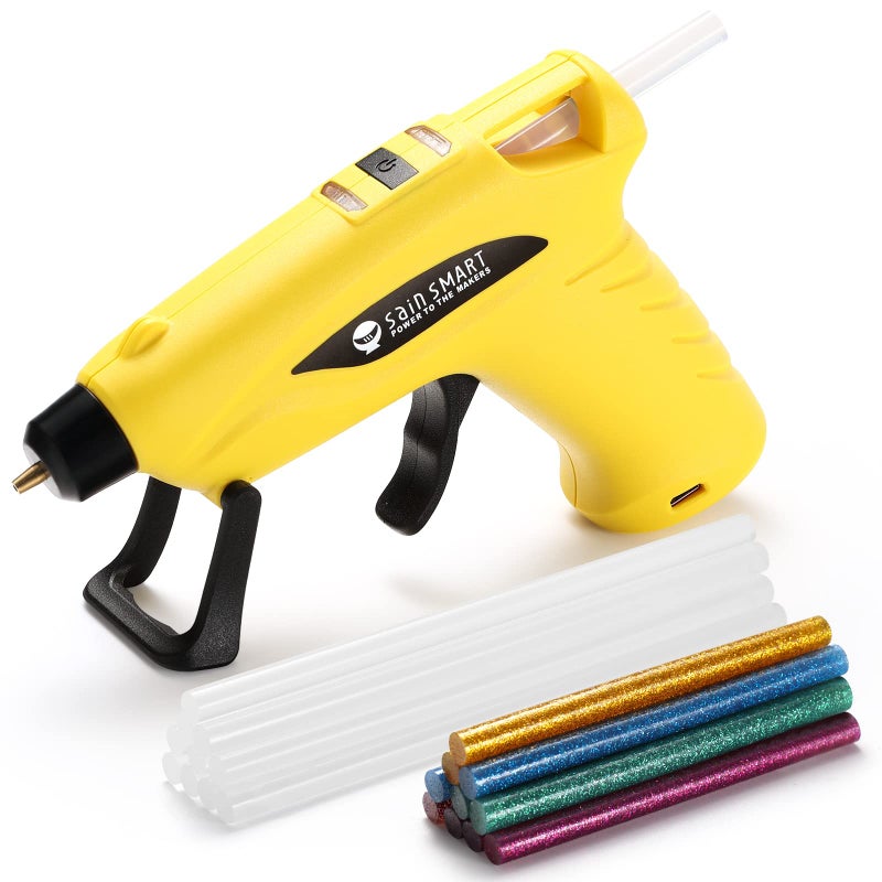 SainSmart Mini Cordless Hot Glue Gun with AntiDrip Design and 20 Glue Sticks for Christmas Decorations DIY Creative Crafts  Arts and Quick Repairs