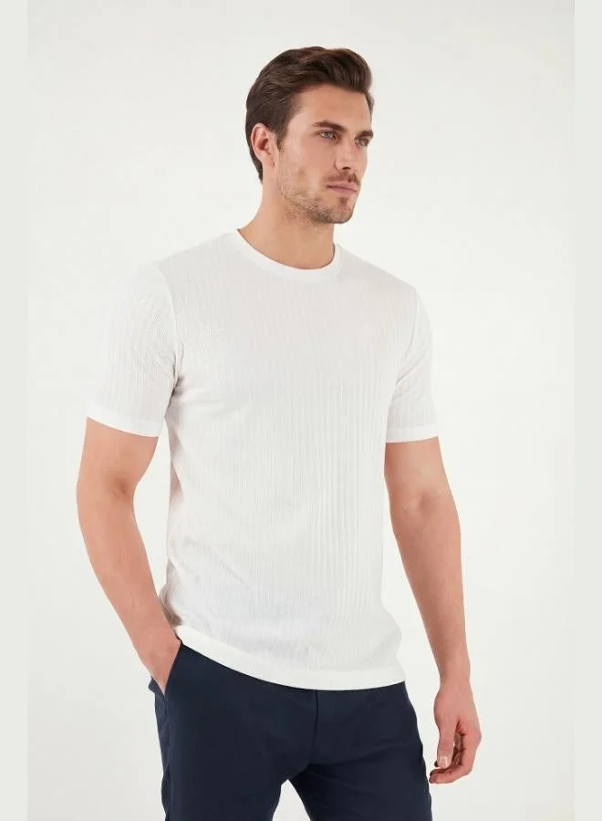 Buratti  Buratti Cotton Regular Fit Crew Neck T-Shirt Men's T-SHIRT 5904068 for Men | Best Price UAE