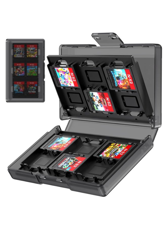Transnovo 24 Switch 2 Game Card Case Holder Compatible with Nintendo Switch2/Switch/Switch OLED/Lite,24 Cartridge Slots Durable Hard Shell,Compact Travel & Home Storage Organizer,Anti-Crush Plastic Design  - Image 1