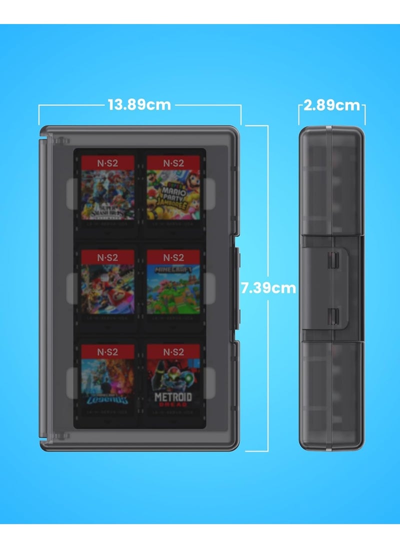 Transnovo 24 Switch 2 Game Card Case Holder Compatible with Nintendo Switch2/Switch/Switch OLED/Lite,24 Cartridge Slots Durable Hard Shell,Compact Travel & Home Storage Organizer,Anti-Crush Plastic Design  - Image 4