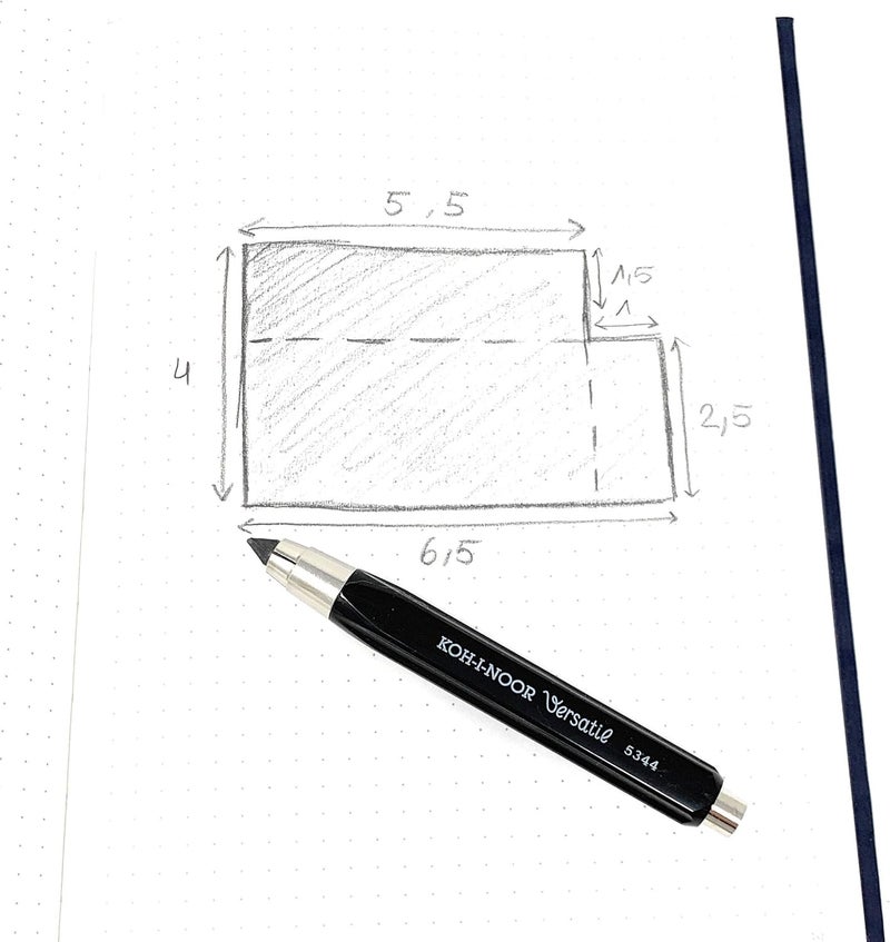 KOH-I-NOOR 5344 Mechanical Clutch Lead Holder Pencil - 5.6mm Diameter, Black - Image 5