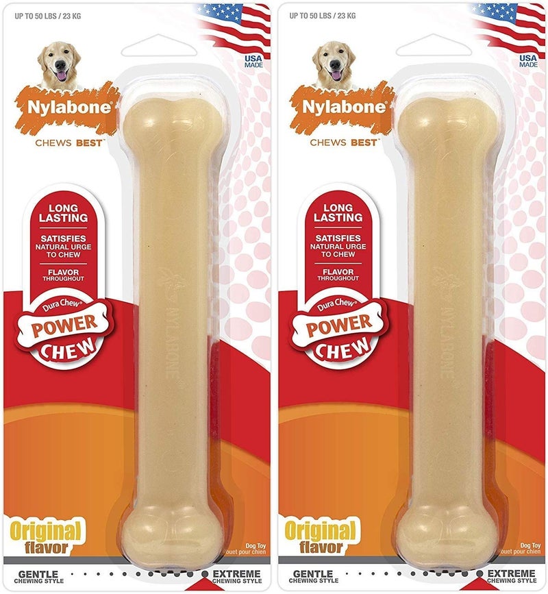 Nylabone Original Bone Dog Chew Toy Set of 2 Size Giant - Image 2