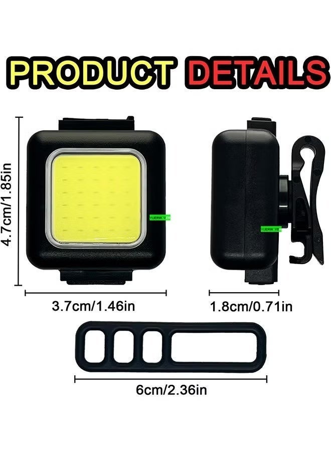 طقم إضاءة دراجة قابلة لإعادة الشحن فائقة السطوع، مصباح أمامي للدراجة ومصباح خلفي خلفي أساسي للقيادة الليلية، مصباح تحذيري مقاوم للماء وملحقات دراجات الجبال للأطفال والرجال والنساء والكبار. - Image 2