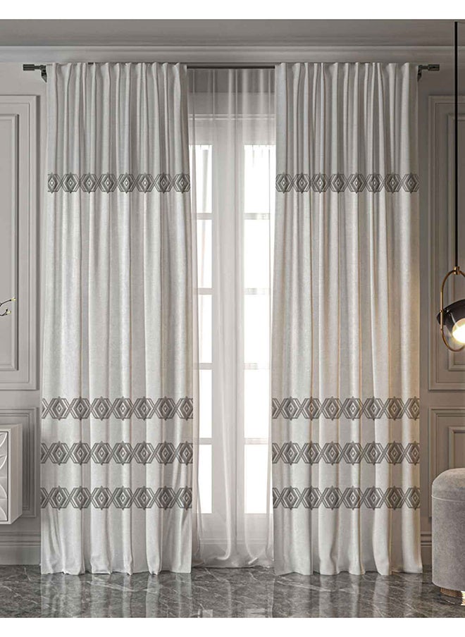 SHATTA - Ready-Made Printed Curtain (Two Pieces Back Tape)  275x270x275 - Image 1