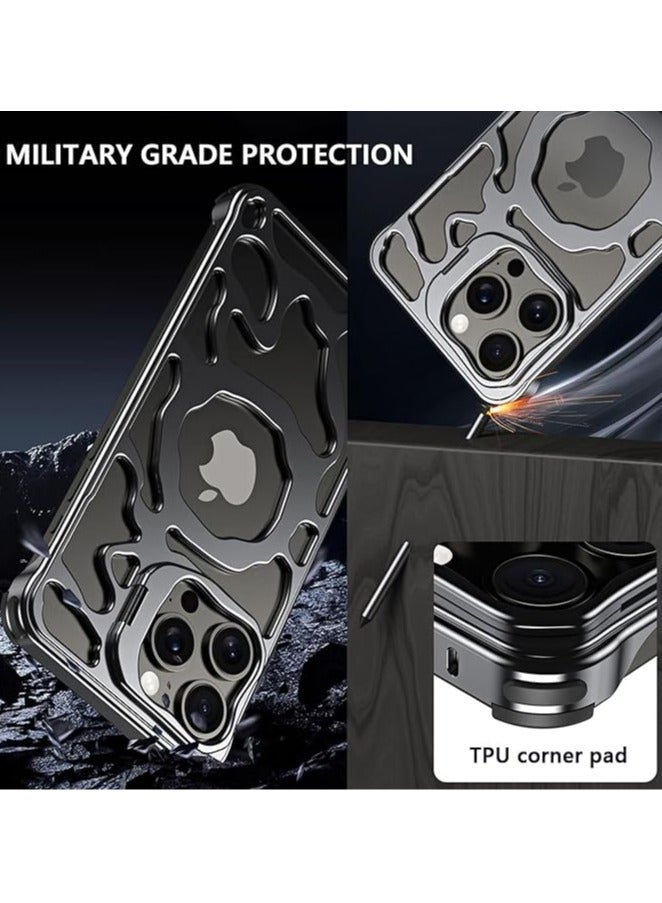General Case for iPhone 16ProMax/16Pro/16Plus/16, [MagSafe Compatible] Metal case without cutout frame for heat dissipation, stylish, minimalist, slim and lightweight, with integrated camera mount  - Image 3