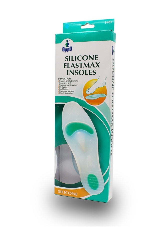 OPPO - Silicone Elastmax Insoles 5401 – Dual-Density Orthotic Foot Support for Shock Absorption & Arch Relief - Image 1