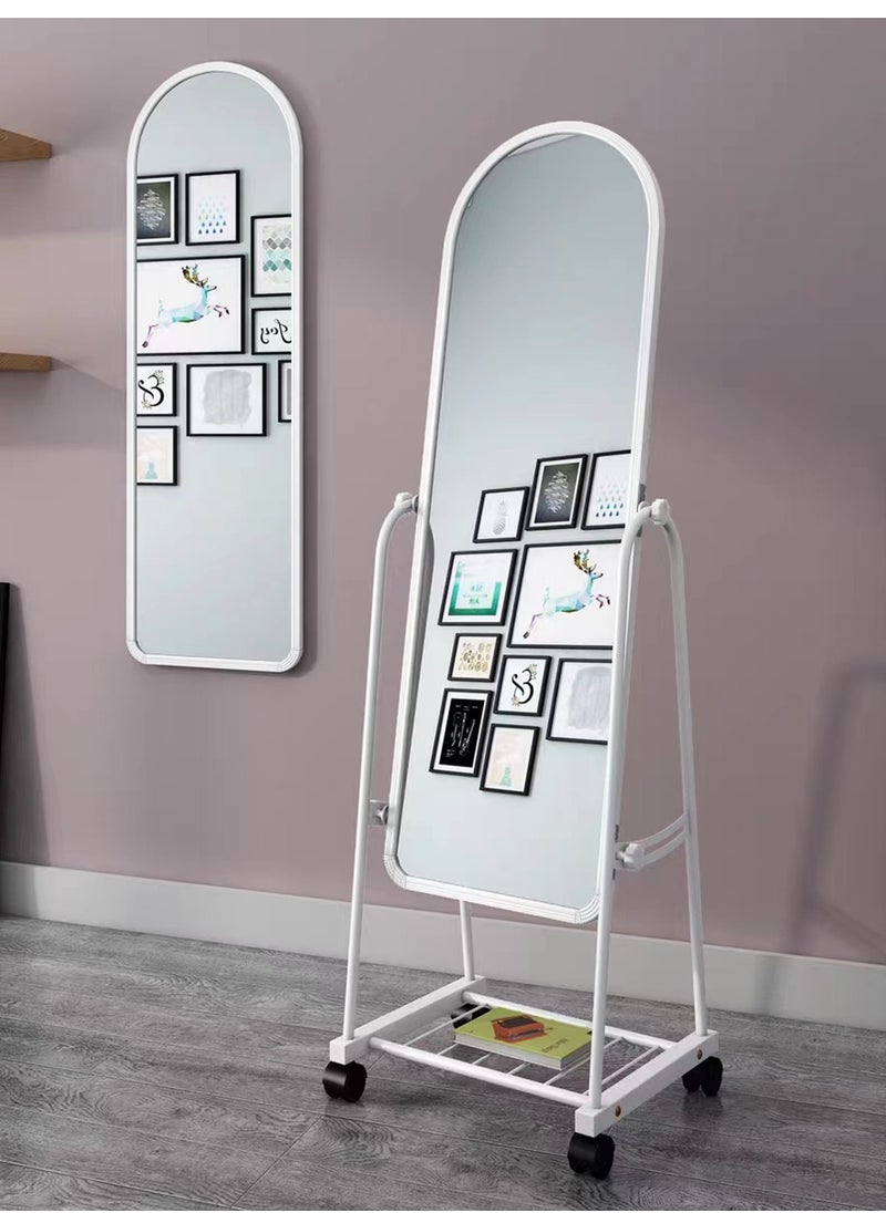 CityRiya-Long - Full Length Mirror, Floor Mirror, 160Cm Full Body Mirror, Standing Dressing Mirror for Hanging or Leaning, Aluminum Frame Wall Mounted Mirror, Makeup Mirror for Bedroom Living Room, White - Image 1