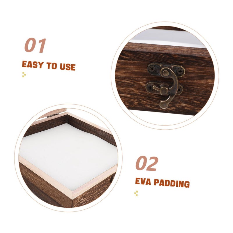 Rustic Wood Shadow Box Display Case with Eva Padding for Insect Preservation Photos Tickets Collectibles Decor - Image 4