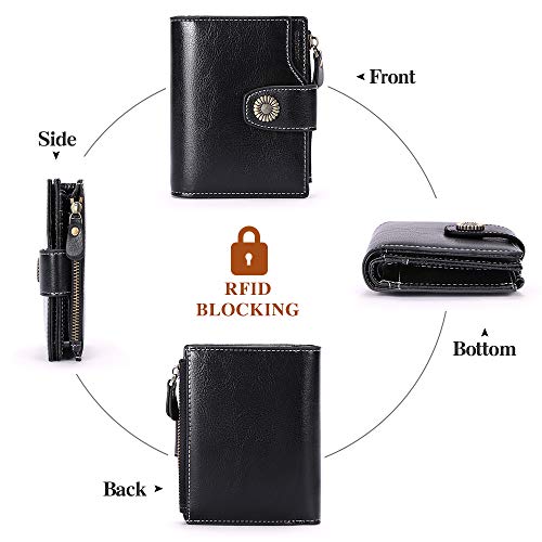 FALAN MULE Small Wallet for Women Leather Bifold Compact Small Womens Wallet with RFID Blocking - Image 4