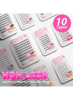 CLIONE PRIME CLIONE PRIME Korean Self Adhesive Lash Clusters Voluminous Look No Glue Press On Pre Bond Lash Clusters Fluffy Self Adhesive False Eyelashes No Glue Needed Reusable Wispy Eyelash Extensions  - Image 5