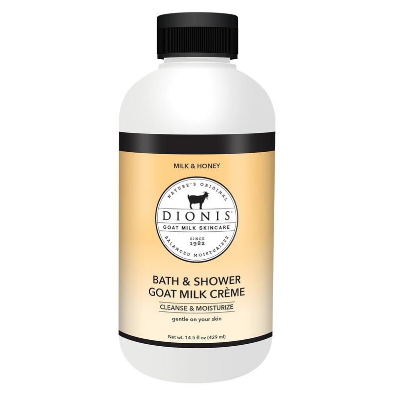 Dionis Goat Milk Skincare Milk  Honey Bath Soap  Liquid Shower Crme Skin Moisturizer  Hydrating Body Wash Made in The USA Cruelty Free Shower Gel For Sensitive Skin 145 oz Bottle