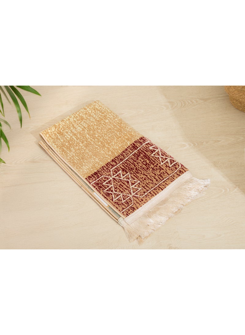 سجادتي سجادة صلاة  فاخرة بسماكة 4 مم، ناعمة جدًا وغير قابلة للانزلاق، بتصميم سوهان بيج أنيق للمنزل والمسجد مقاس 70*110 - Image 4