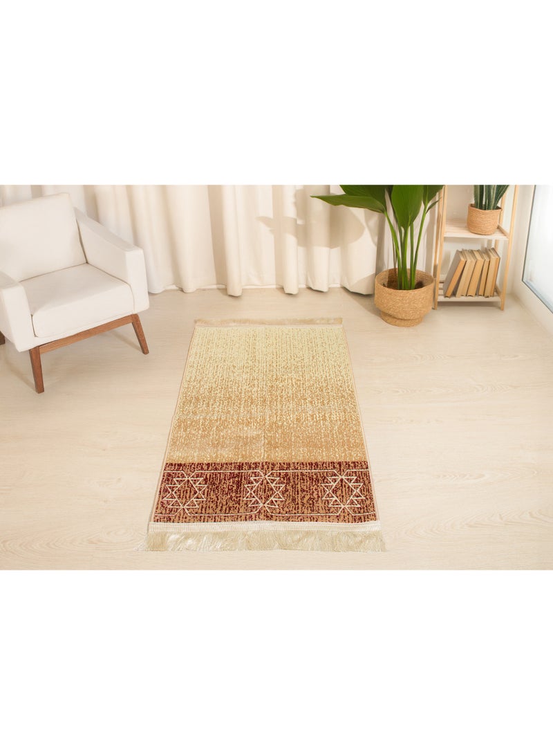 سجادتي سجادة صلاة  فاخرة بسماكة 4 مم، ناعمة جدًا وغير قابلة للانزلاق، بتصميم سوهان بيج أنيق للمنزل والمسجد مقاس 70*110 - Image 5