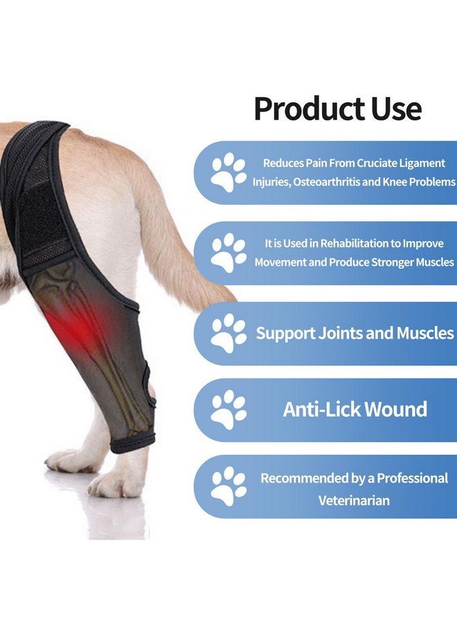 دعامة ركبة الكلاب - دعم لتمزق الرباط الصليبي الأمامي وخلع الورك والتهاب المفاصل وإصابات الأربطة - راحة للساقين الأمامية والخلفية - دعم لإعادة تأهيل الحيوانات الأليفة - قابل للتعديل (S) - Image 2