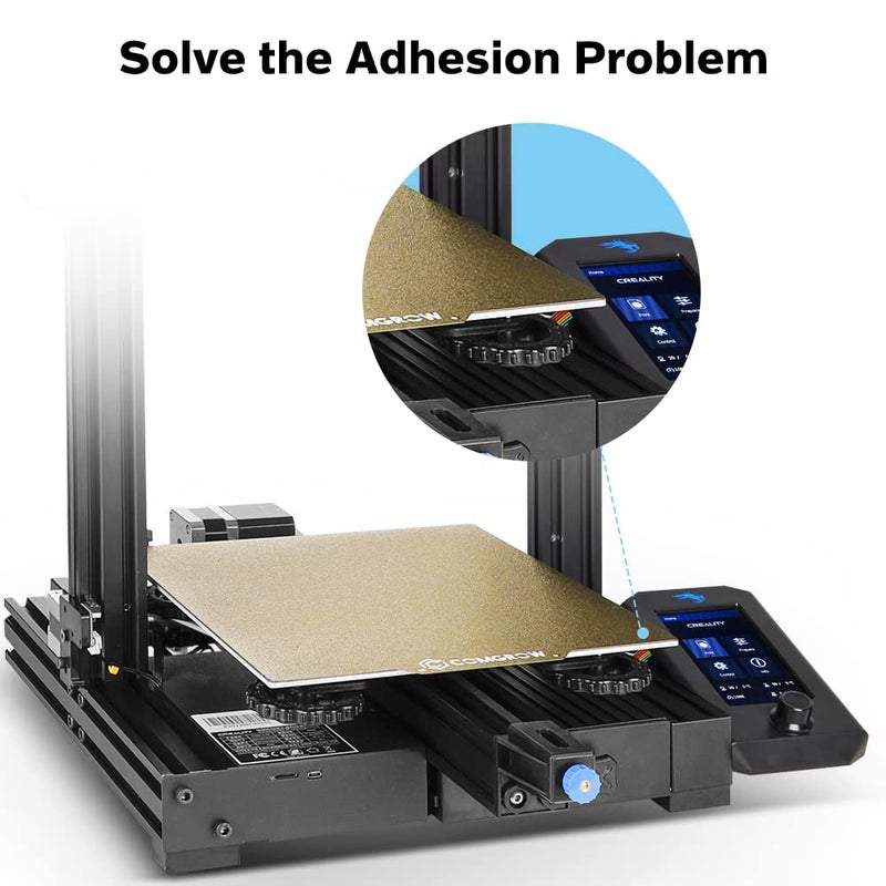 Comgrow ورقة PEI 235x235 مم، سرير Ender 3 مغناطيسي مرن مدفأ مع لاصق لـ Neptune 3 Pro/Neptune 4/Kobra/Creality Ender 3/Ender 3 V2/Ender 3 Pro/Ender 3 Neo/Ender 3 V2 Neo/Ender 3 S1 طابعة ثلاثية الأبعاد - Image 5