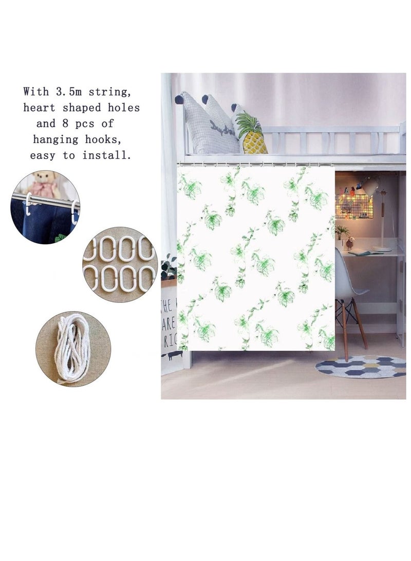 GOLDEN MILLION ستائر قماشية للخصوصية لسرير بطابقين لسكن الطلاب ومساحة السرير للعاملين في المكاتب مقاس 150 × 200 سم - Image 2