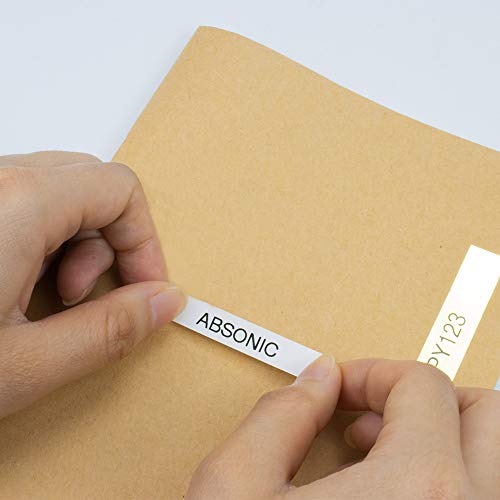 Absonic 4-Pack Compatible for Casio XR-12WE XR-12WE2S Label It Tape Cartridge 12mm Black on White for KL-100 KL-120 KL-60 KL-7000 KL-7200 KL-750B KL-780 EZ Label Printer - Image 3