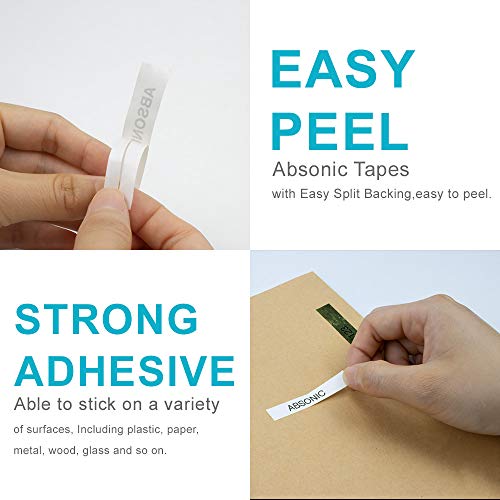 Absonic 4-Pack Compatible for Casio XR-12WE XR-12WE2S Label It Tape Cartridge 12mm Black on White for KL-100 KL-120 KL-60 KL-7000 KL-7200 KL-750B KL-780 EZ Label Printer - Image 2