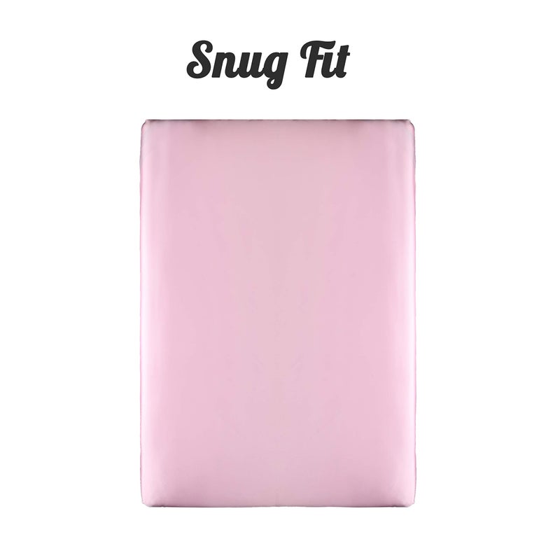 Pro Goleem Satin Pack n Play Playard Sheet Great for Baby Hair Soft Silk Feeling 27x39 Inch Fitted Portable Mini Crib Sheet Playard Mattress Cover for Girls Pink - Image 5