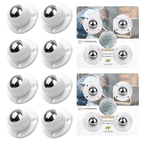 Coziess Caster Wheel Self Adhesive Caster Wheel 360 Swivel Wheels for Furniture Small Appliance DIY Modification Moving Table Heavy Duty Caster Wheels 200Kg Loading Capacity White 8 - Image 1