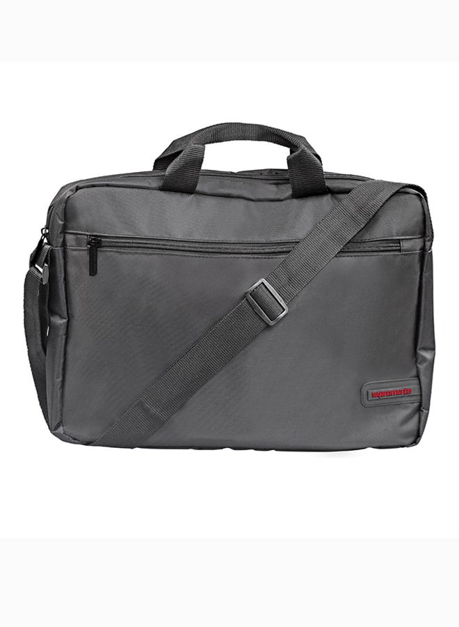 PROMATE Premium Lightweight Messenger Bag for Laptops up to 15.6” with Front Storage Zipper Black - Image 3