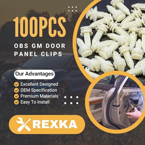 Rexka ركسكا 50 قطعة مشابك لوحة الأبواب حوامل 15545202 متوافقة مع شاحنات GM شيفروليه GMC شيفي بيك أب SUV - Image 2